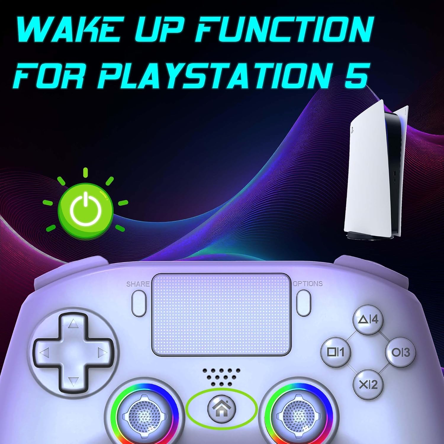Buy Subsonic,Subsonic - Wireless Controller for PS5 with Programmable Paddles and LEDs, Vibration and Touch Function - PS5 Controller White - Gadcet UK | UK | London | Scotland | Wales| Near Me | Cheap | Pay In 3 | Home Game Console Accessories